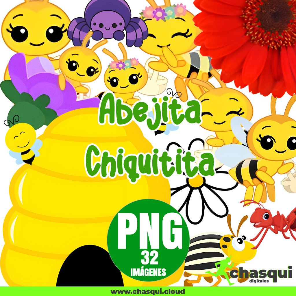 Abejita Chiquitita Clipart PNG - Chasqui Productos Digitales